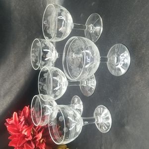 Standard Glass Wheel Etched Liquor Glasses